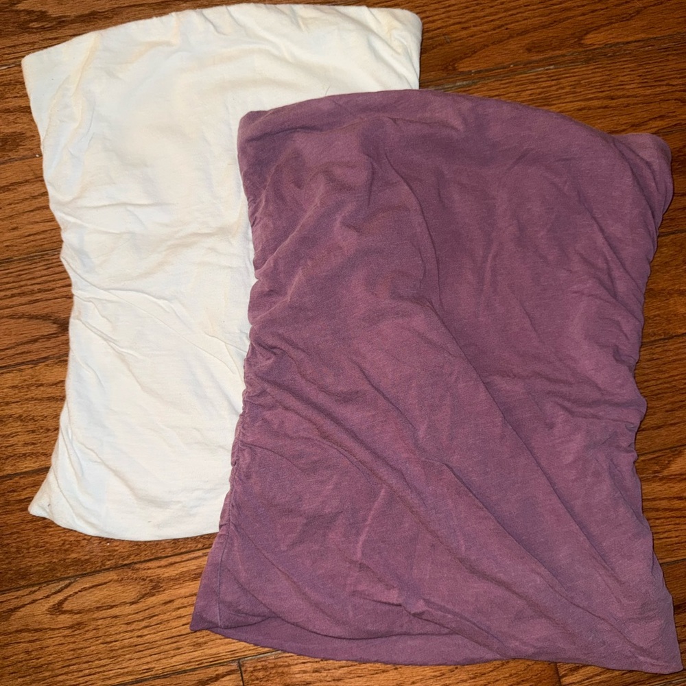 Tube Top Duo in Cream and Mauve SET